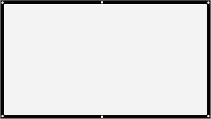 Projectiescherm Opvouwbaar - Beamer Scherm - Thuisbioscoop Creëren - Zwart Rand Design - 100 Inch 16:9 - Wit