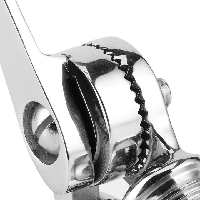 Support d'antenne VHF en acier inoxydable, support à cliquet, double axe, base de fixation réglable pour bateau marin 1 14 po white