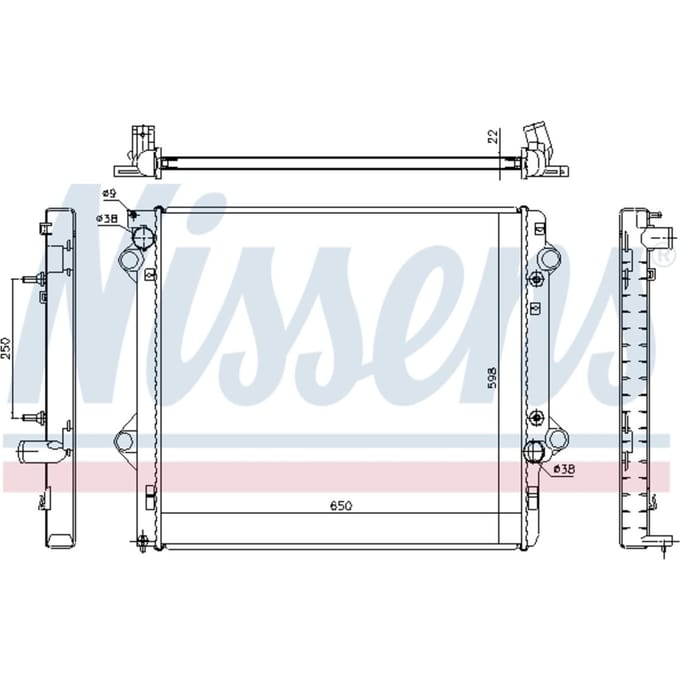 Radiator, motorkoeling NISSENS 646805
