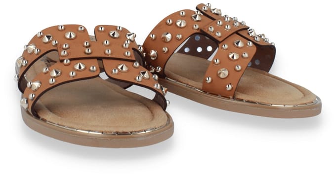 Mode-mania Dames Slipper | Bruin | Maat: 36