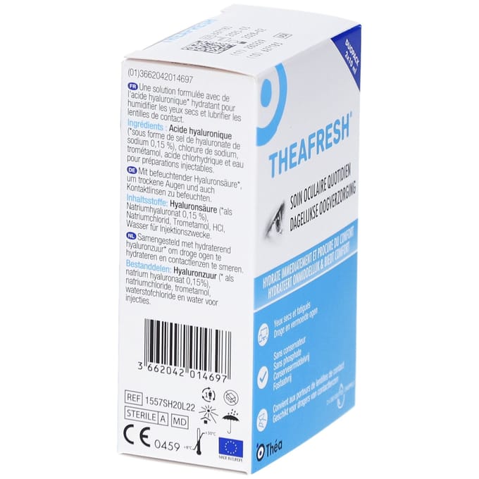 Theafresh oogdruppels - 2x 10ml - Conserveermiddelvrij - Hydraterend - oogverzorging