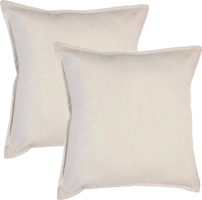 Atmosphera Bank/sierkussens Sophia - 2x stuks - 45 x 45 cm - polyester met rits