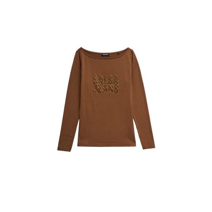 Pullover met logo dames Salsa Jeans
