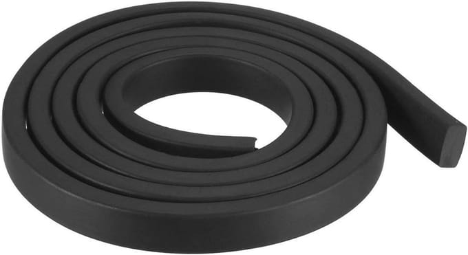 Waterdichte rubberen strip 10 mm breed - 1 m lang voor afdichting en isolatie