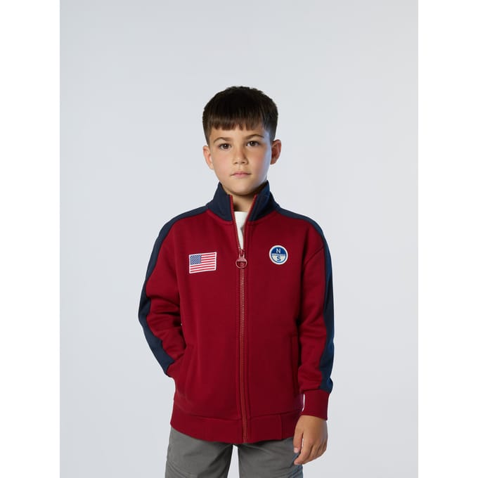 North Sails Sweatshirt Volledige ritssluiting met Amerikaanse vlag