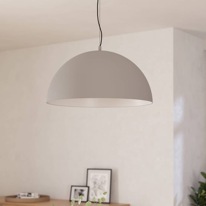 EGLO Gaetano 1 Hanglamp - E27 - Ø 53 cm - Grijs/Wit