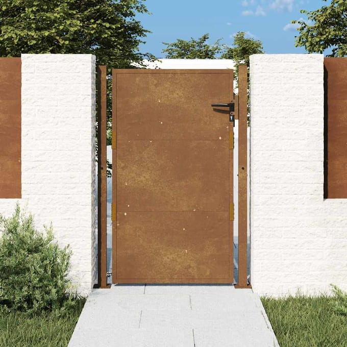 vidaXL Poort 100x125 cm cortenstaal