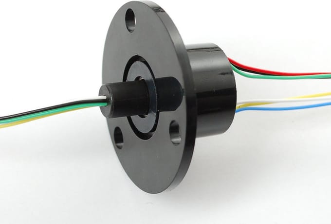 Slip Ring with Flange - 22mm diameter, 6 wires, max 240V @ 2A Adafruit 736
