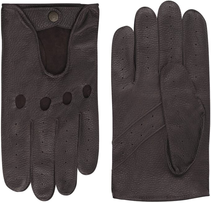 Laimböck Durham - Leren heren autohandschoenen Kleur: Espresso, Maat: 10
