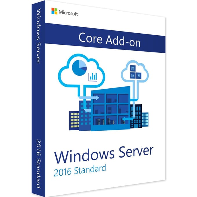 Microsoft Windows Server 2016 Standard extra licentie Core AddOn 4 Core
