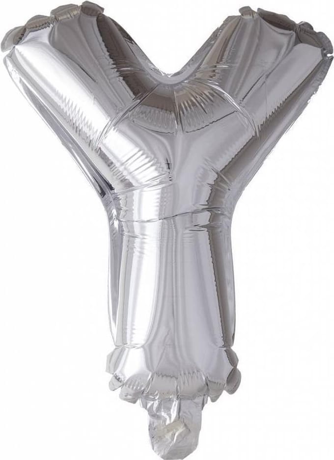 Wefiesta Folieballon Letter Y 41 Cm Zilver