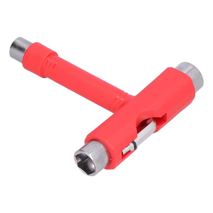 Kit de clés hexagonales de type T multifonctions pour skateboard, matériel de fixation rouge red