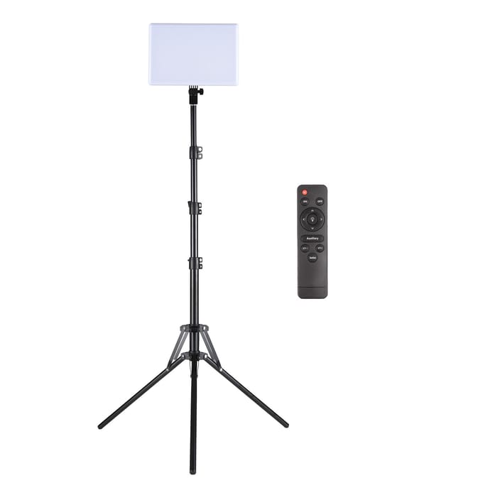 Grote LED-videolamp Panle 45W Studiofotografie Invullicht 416 stuks LED-kralen 3200K-5500K Dimbaar US Plug white