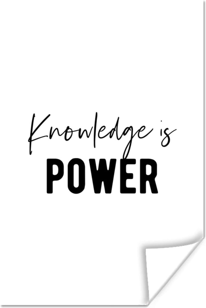 Poster Quote - Power - Studeren - 80x120 cm