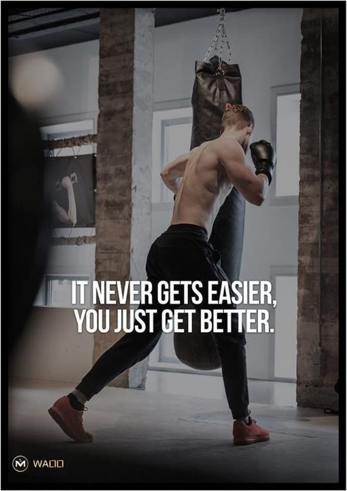 Poster Get Better - 30x40 cm Met Fotolijst - Quotes Poster - WALLLL
