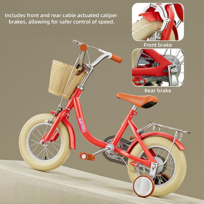 Kinderfiets - Loopfiets - Leren fietsen - Afneembare mand - 9.16 kg - Rood