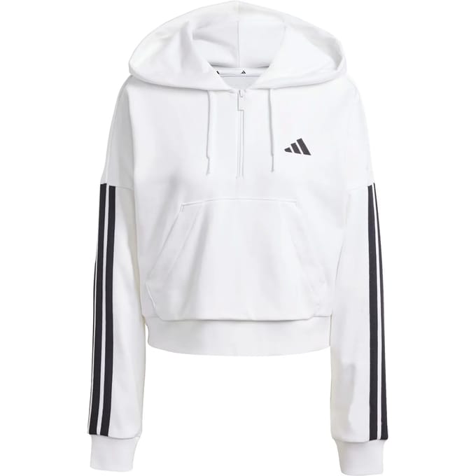 Dames Sweater met 1/4 rits en capuchon adidas Essentials 3-Stripes