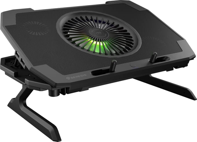 Genesis OXID 850 Laptop Koeler - Cooling Pad - 15,6 t/m 17,3 inch - 2x USB - Zwart