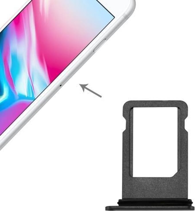 iPhone 8 Simkaarthouder| Sim Tray| Grijs / Zwart | Reparatie Onderdeel