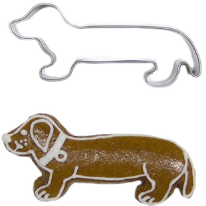 BrandNewCake Uitsteekvorm Hond Teckel RVS 8cm