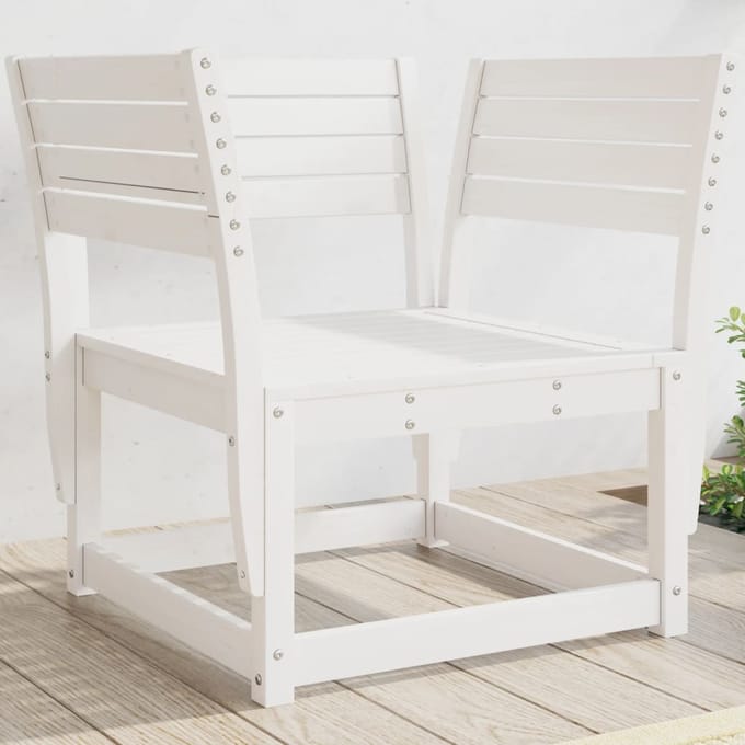 vidaXL - Tuinstoel - massief - grenenhout - wit