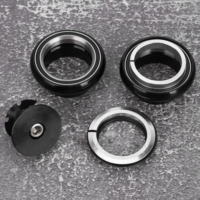 Roulement de Vélo en Alliage d'Aluminium Accessoire de Jeu de Direction 34 MM pour Vélo de Montagne et de Route gray