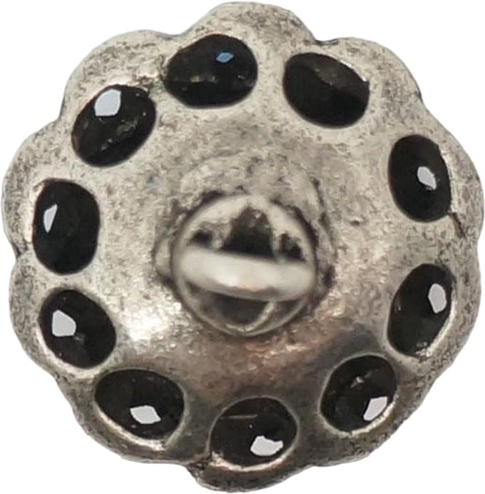 Zeeuwse kledingknoop bol 2 cm verzilverd, twee stuks