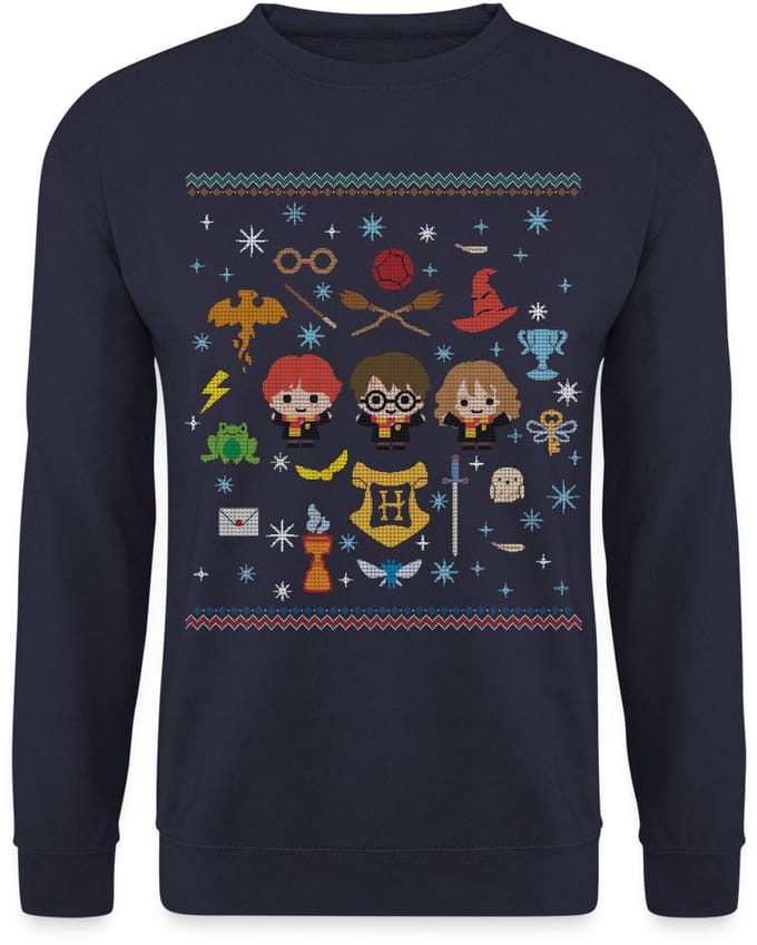 Harry Potter Ugly Christmas Chibi | Lelijk Kerstmis Sweater Heren