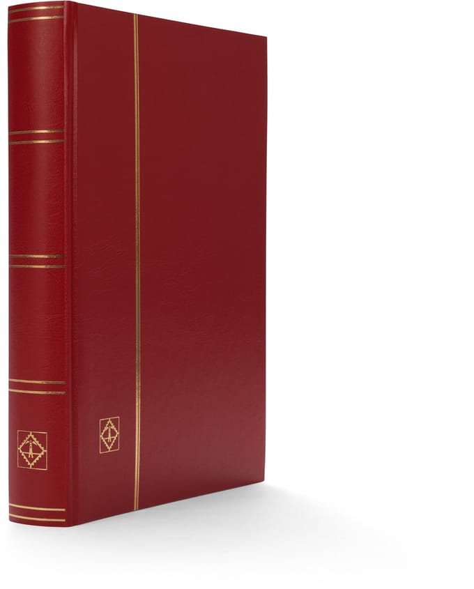 Postzegelinsteekalbum met 64 zwarte bladzijden - Basic S 64 rood