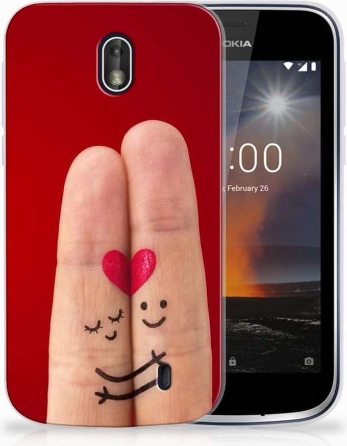 Back Cover voor Nokia 1 Silicone Back Cover Liefde - Origineel Romantisch Cadeau