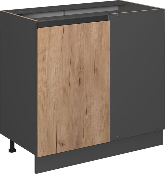 Vicco R-Line Hoekkast – 86 cm WB Marmer Krachtige eik goud