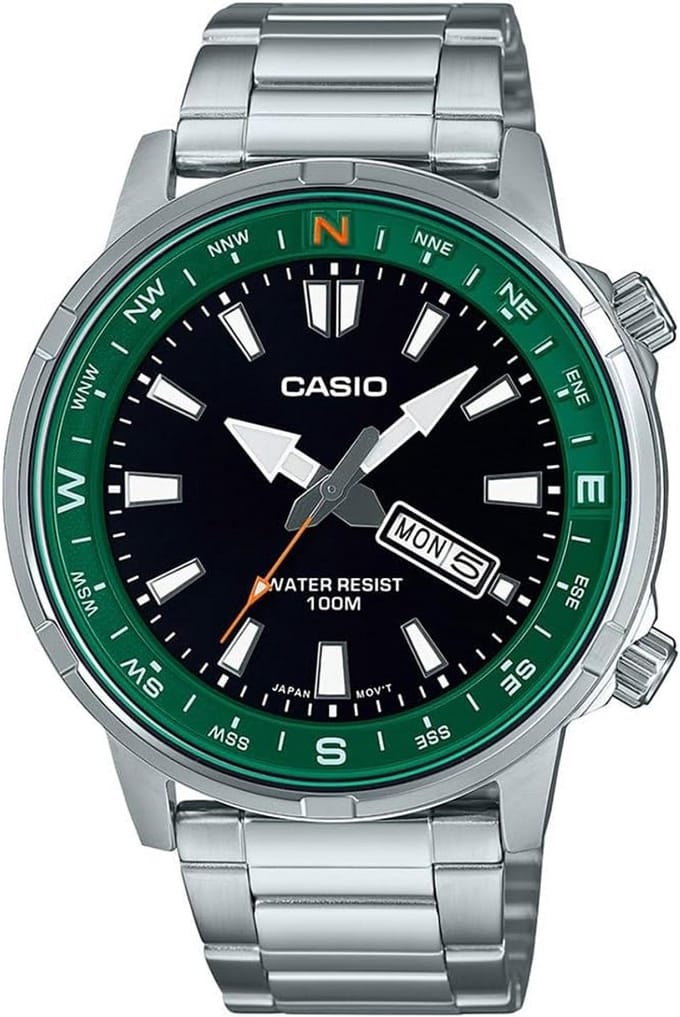 Casual Horloge Zwart Met Dag & Datum - Waterdicht 10 ATM
