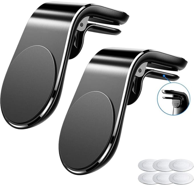YAGXIG Telefoonhouder - Magnetische autotelefoonhouder - Zwart (2-pack)