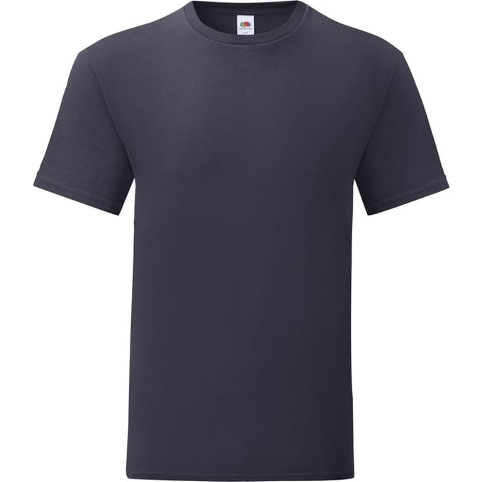 Fruit Of The Loom Heren Iconisch T-shirt (Donker Marine)