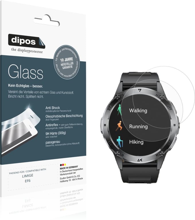 dipos – 2x Matte Pantserfolie geschikt voor LIMIGE EF6 | 9H Screenprotector