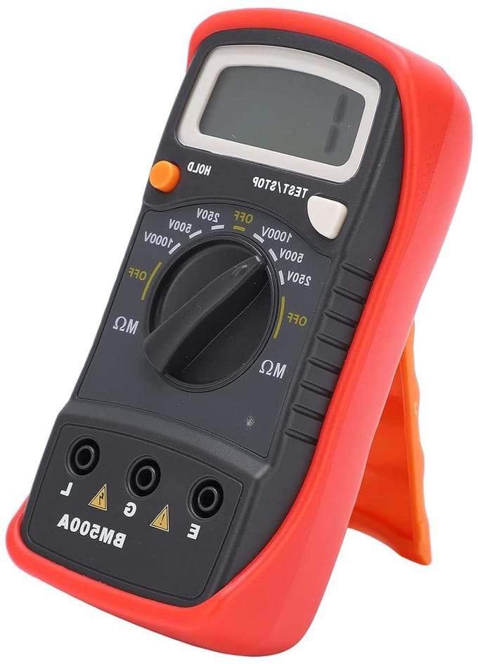 Isolatieweerstand Tester - Megohmmeter Meter - Elektrisch Testen - LCD Display - 250V 500V 1000V - Rood