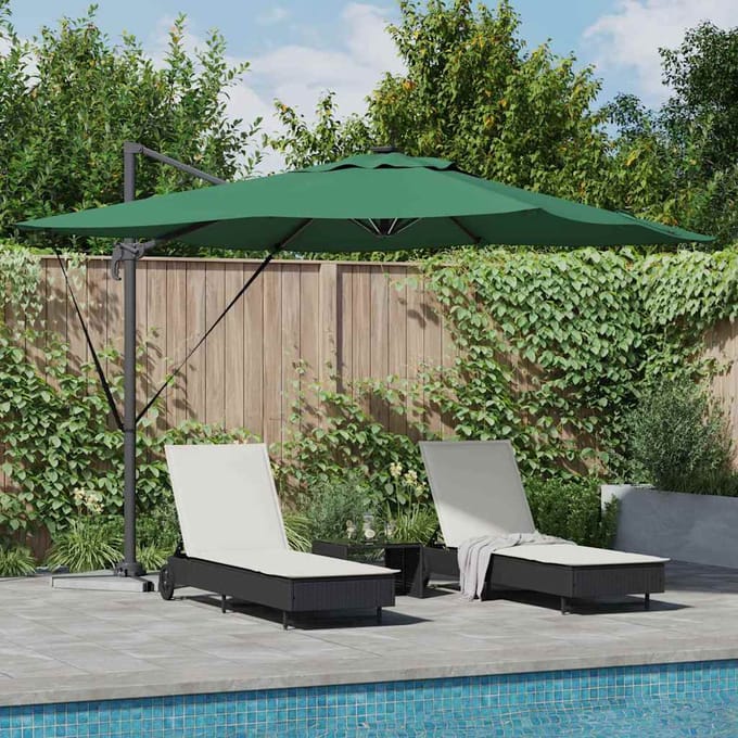 vidaXL - Parasol - Groen - 286 - x - 284 - x - 270 - cm - Aluminium - en - Polyester
