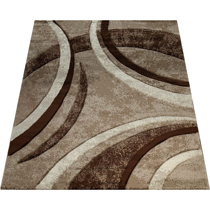 Modern tapijt Bravo bruin 80x150 cm