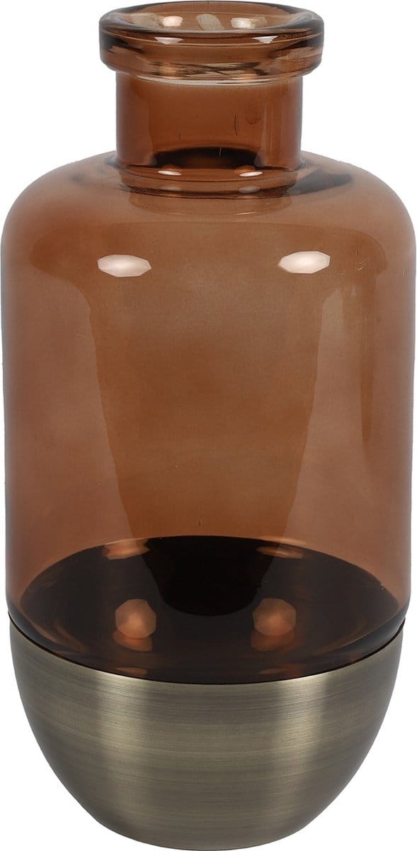 Countryfield - Vaas - Naomi 13 X 25 Cm - Glas - Bruin