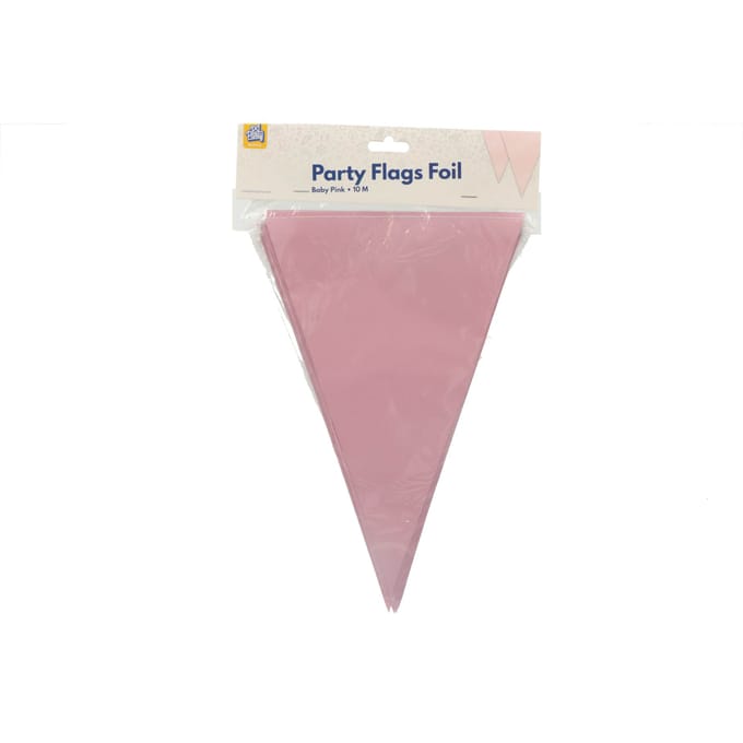 Vlaggenlijn Folie Babyroze - 10 meter