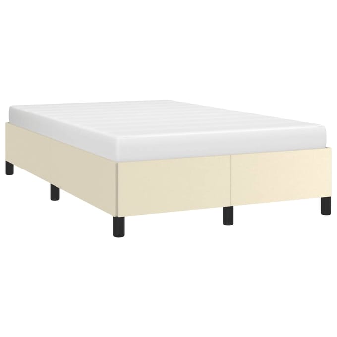 vidaXL - Bedframe - kunstleer - crèmekleurig - 120x200 - cm