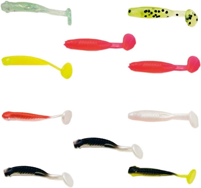10 stuks mini softbaits rubberen vissen hengel aas forel kunstaas baars shads roofvis baars aas