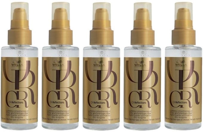 5x Wella Oil Reflections Luminous Smoothening Oil 100ml