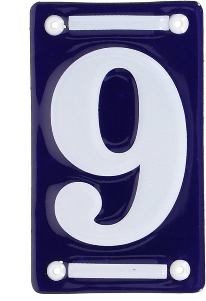 (1 STUKS) HUISNUMMER 9 GEEMAILEERD