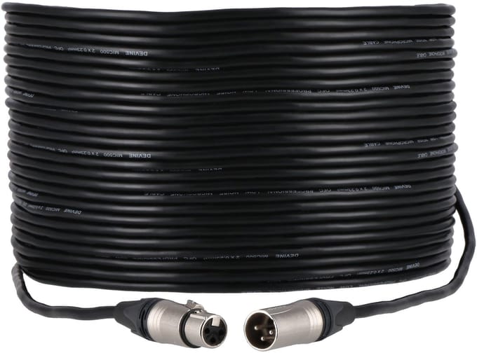 Devine MIC500N/20 XLR microfoon/signaalkabel met Neutrik-connectoren 20 meter