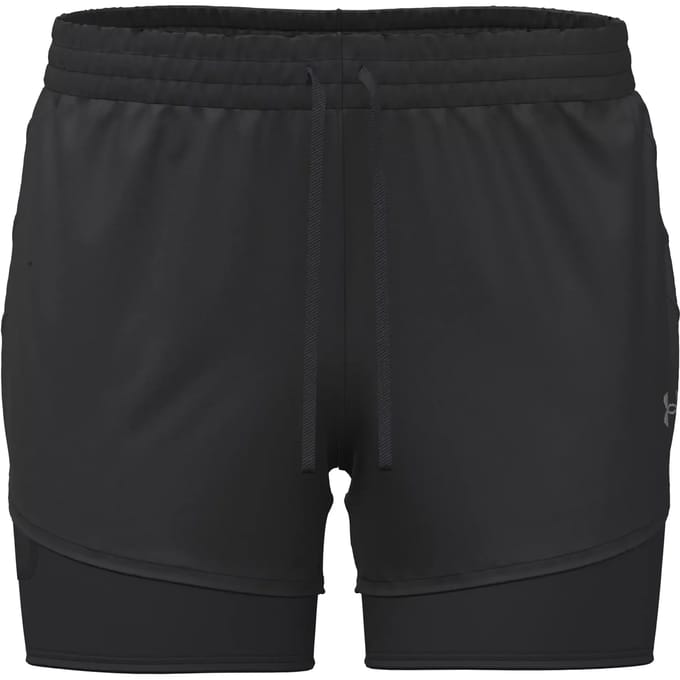 Under Armour Velociti Pro 4in 2n1  Hardloopshorts Dames-zwart, zilver