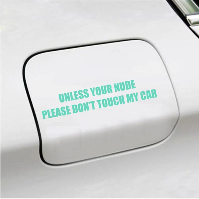 Bumpersticker - Unless Your Nude - 3,5 X 18,5 - Mint