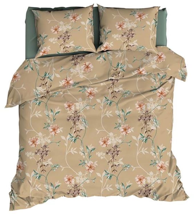 Satin d'Or Raisa Dekbedovertrek - Extra breed - 260x200/220 cm - Camel