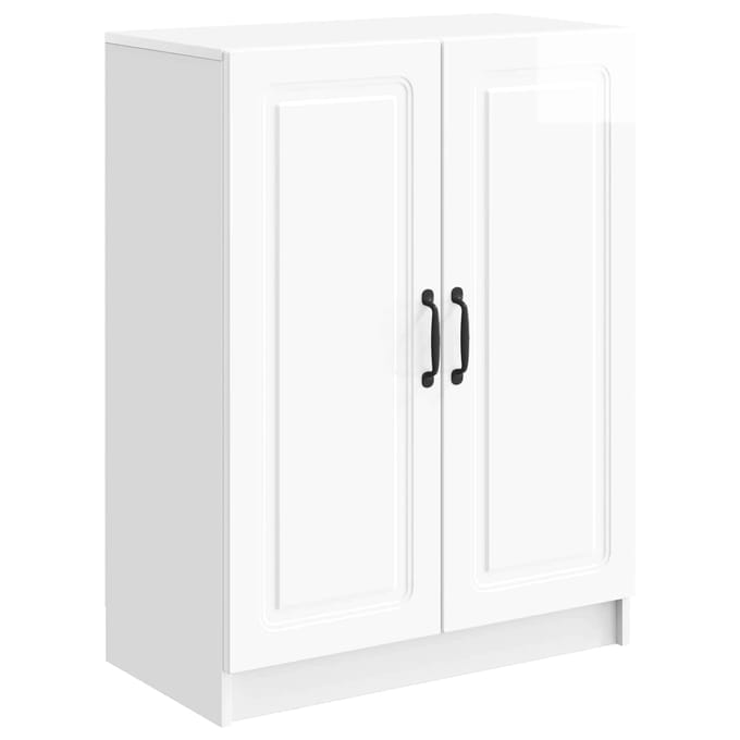 vidaXL - Dressoir - Hoogglans - Wit - 66 - x - 34,5 - x - 87 - cm - Bewerkt - hout