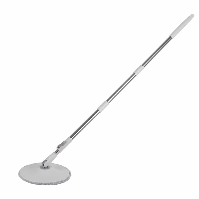 Ensemble de serpillière Séparation des eaux usées Lavage à la main sans effort Utilisation double humide et sèche Serpillière en acier inoxydable pour le nettoyage Ensemble de serpillière blanc avec Mop Set with 2 Pads blanc